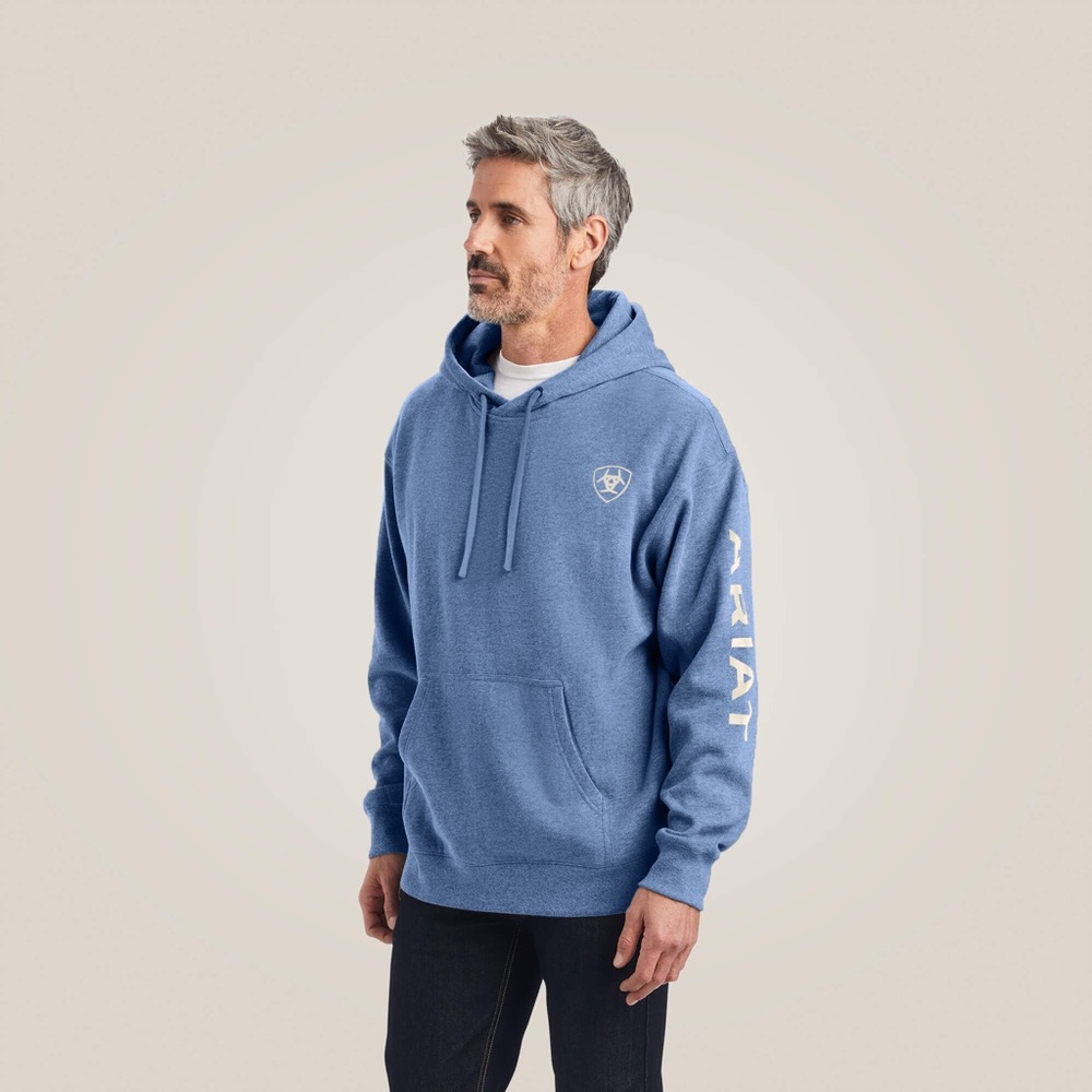 Ariat Logo Hoodie BLUE HEATHER New